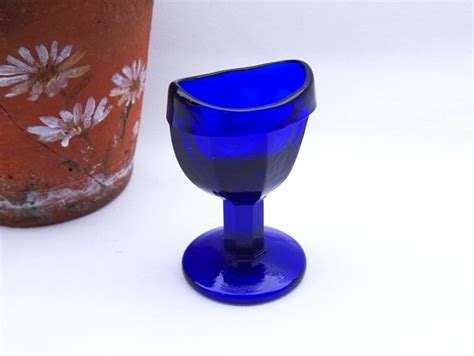 Antique Cobalt Blue Glass Eye Bath Showpiece Antiques