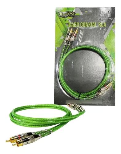 Cabo Rca 1 Metro Serie 400 Pro Blindado Verde 5mm Parcelamento Sem Juros