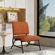 Mieres Mid Century Style Faux Leather Upholstered Armless Chair Living