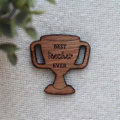 Best Teacher Ever Trophy Teacher Ts Magnet Etsy