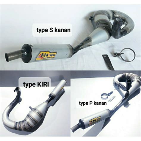 Jual TERMURAH Knalpot Vespa Racing Kanan Atau Kiri Galvanis Kia Muffler