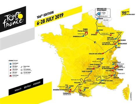 Tour De France Schedule Stages And Route Mapped Out From Grand Depart