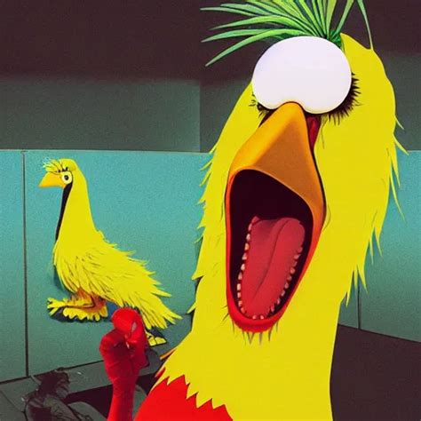 Illustration Of Big Bird Going Crazy By Ilya Kuvshinov Stable