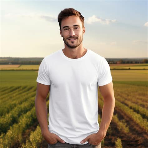 Captivando Un Encanto Rural Render Un Cuadro Perfecto Hombre Guapo En