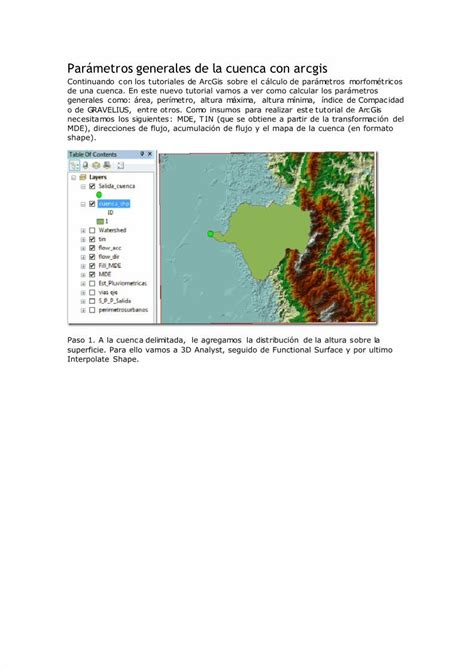 PDF 03 Parámetros Generales de La Cuenca Con Arcgis DOKUMEN TIPS