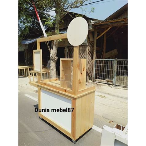 Jual Booth Kayu Jati Belanda Murah Gerobak Jualan Shopee Indonesia