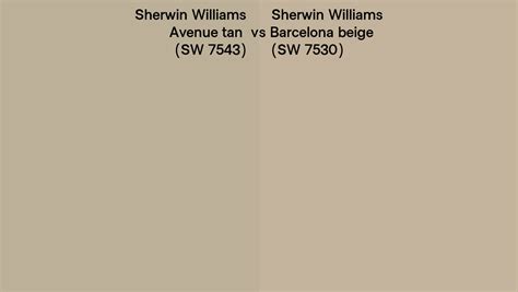 Sherwin Williams Avenue Tan Vs Barcelona Beige Side By Side Comparison