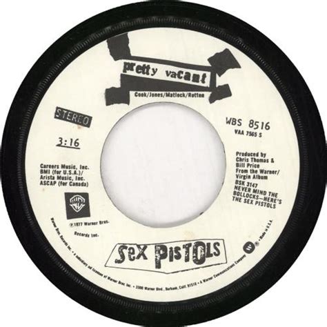 Sex Pistols Pretty Vacant Us 7 Vinyl Single 7 Inch Record 45 49877