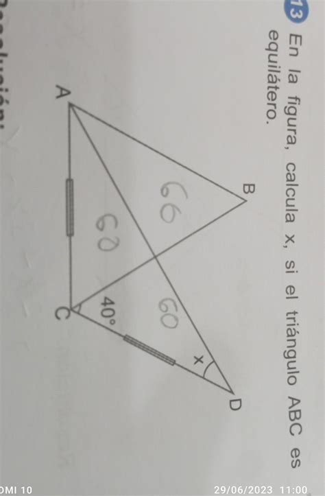 En La Figura Calcula X Si El Tri Ngulo Abc Es Equil Tero Brainly Lat