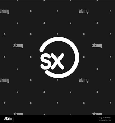 Initials Sx Logo Monogram With Simple Circles Lines Vector Graphic