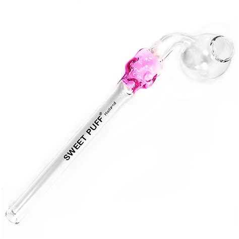 Pink Skull Sweet Puff Curved Glass Pipe Cm