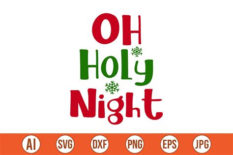 Oh Holy Night Svg Graphic By Bokkor Creative Fabrica