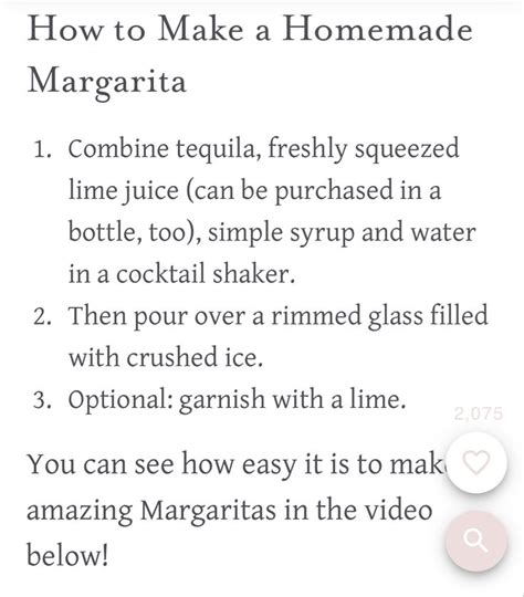 Homemade Margaritas | Homemade margaritas, Simple syrup, Homemade