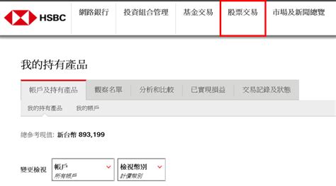海外股票 美股、港股 滙豐 台灣