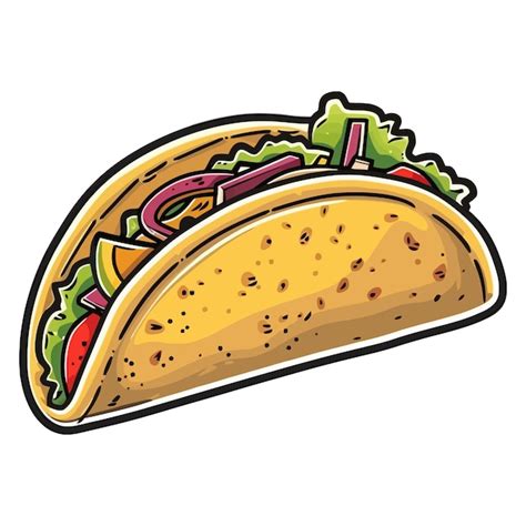 Premium Vector Taco Mexican Food Detailed Vector Illustration