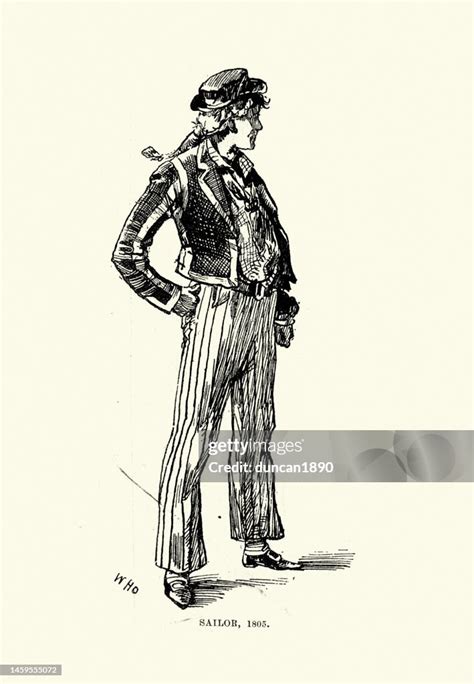 Costume Of A British Royal Navy Sailor Napoleonic Wars Era 1805 Early