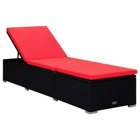 Lex Chaise Longue Avec Coussin Et Table Th R Sine Tress E Rouge