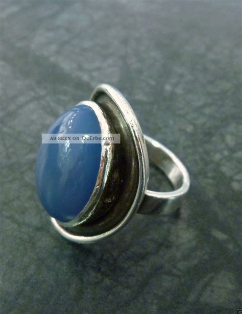 Silberring Blauer Chalcedon Er Silber Georg Kramer Fischland Gk