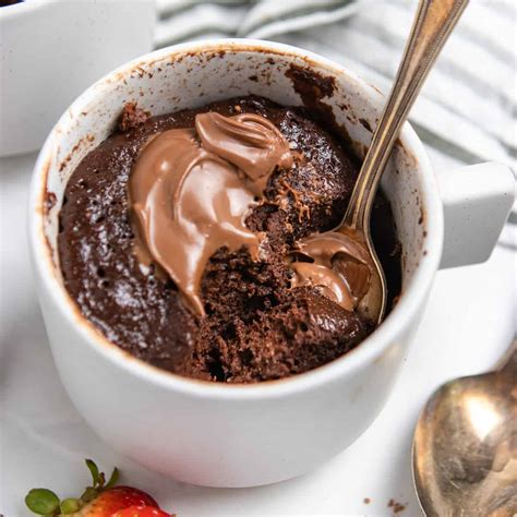 Easy Chocolate Nutella Mug Cake No Flour Lemons Zest