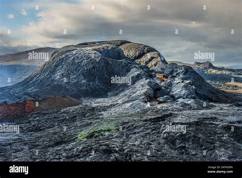 Active Volcanic Crater On The Day Between Eruptions Volcanic Landscape