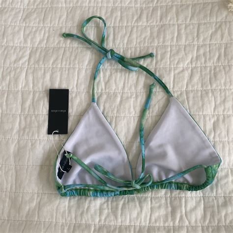 Elisexelisia Swim Nwt Elise X Elisia Selena Triangle Bikini Top In