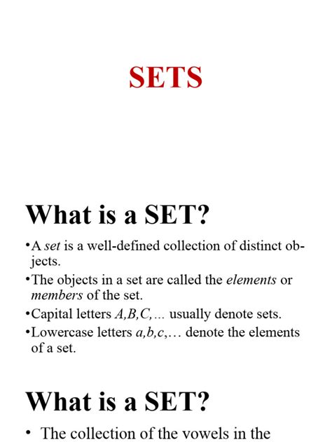 4 - Sets | Download Free PDF | Set (Mathematics) | Ellipsis