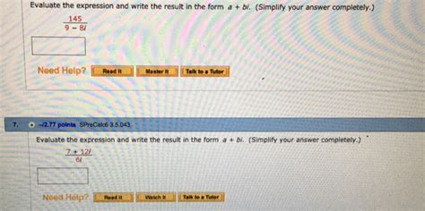 Solved Evaluate The Expression And Write The Result In The