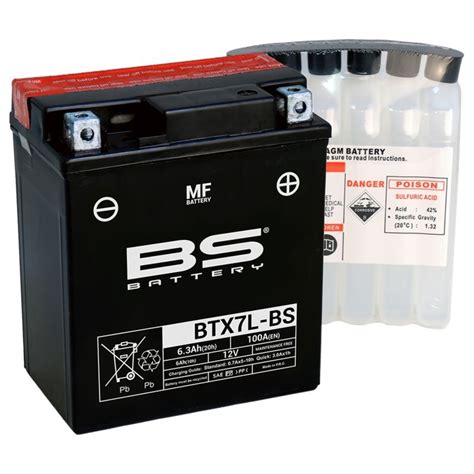 BATERIAS BS BATTERY BATERIA BTX7A BS MF ACIDO PACK YTX7 BS BATTERY