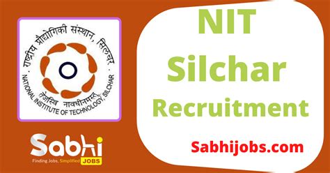 NIT Silchar Jobs Notification 2024 Apply Offline For 1 Junior Research