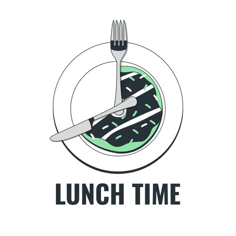 Lunch Time Customizable Cartoon Illustrations Bro Style Lunch Time