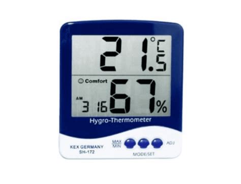 Termohigr Metro Lectura Digital Reloj Marca Kex Germany Modelo Sh