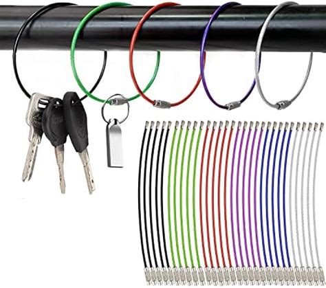 Bayite Key Rings Stainless Steel Wire Keychains Cable Heavy