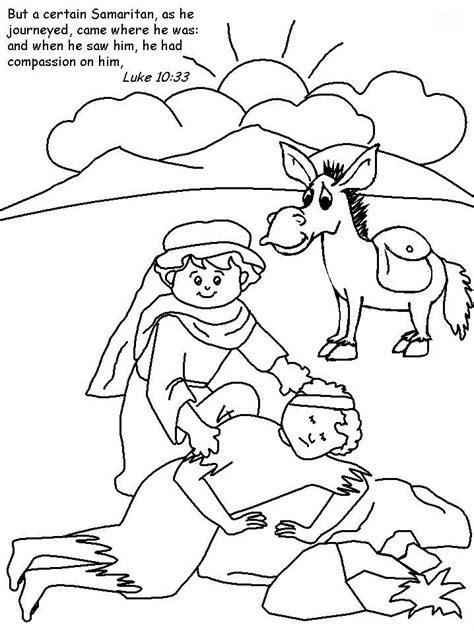 Printable Good Samaritan Coloring Page