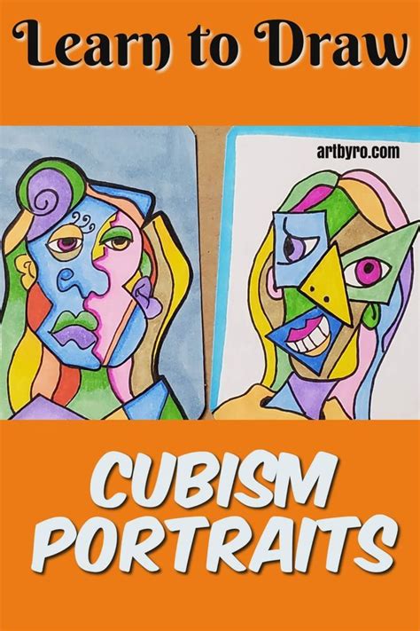 Learn To Draw Cubism Portraits Easy Art Tutorials Self Portrait Art