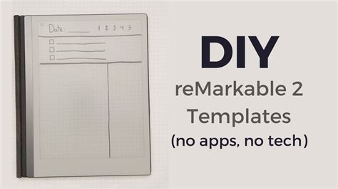 Draw Use Custom Templates For The Remarkable No Tools No Tech