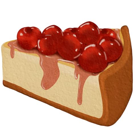 Tarta De Queso Vector Premium