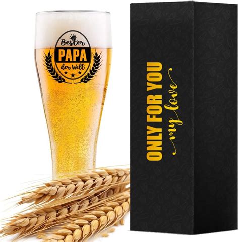 Papa Weizenbierglas Mit Spruch Bester PAPA Der Welt Weizenglas