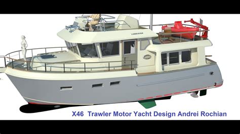 X46 ECO EXPEDITION HYBRID ELECTRIC Trawler Motor Yacht Design Andrei