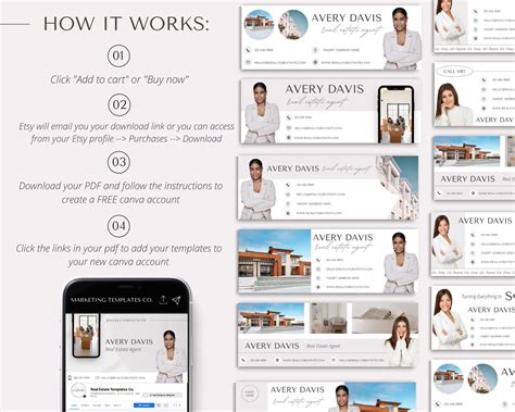 Real Estate Agent Email Signature Template Real Estate Etsy