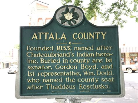 Historical Markers in Attala and Holmes counties - MISSISSIPPI ...