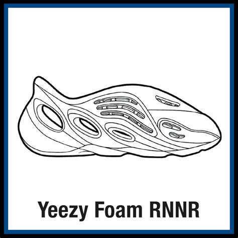 Adidas Yeezy Foam Rnnr Sneaker Coloring Pages Created By Kicksart