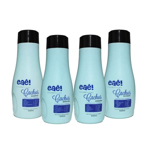 Kit profissional cabelos cacheados eae cosméticos 4 passos no Shoptime