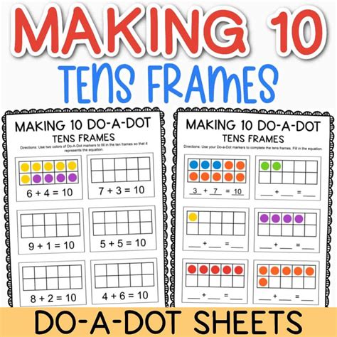 Base Tens Blocks | Free Printable Worksheet for 10 Frames