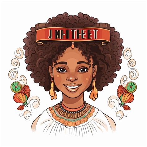 Premium Vector Happy Juneteenth Day Banner Coloring Page