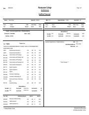 Transcript Rasm Pdf Rasmussen College 09 26 2019 Date Page 1 Of 1