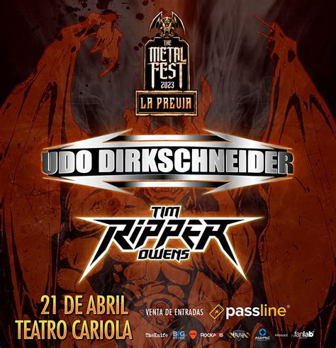 The Metal Fest La Previa Udo Dirkschneider Y Tim Ripper Owens En