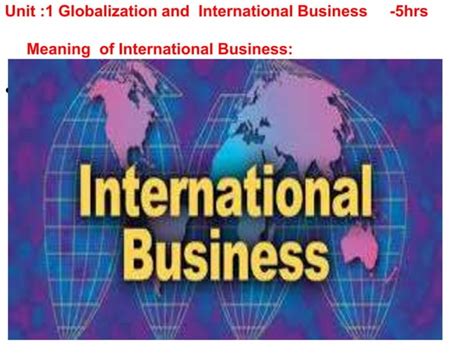 Unit 1 New Internatiomal Business 1 Ppt