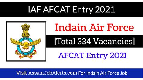 IAF AFCAT Entry 2021 For Flying Technical Non Technical And