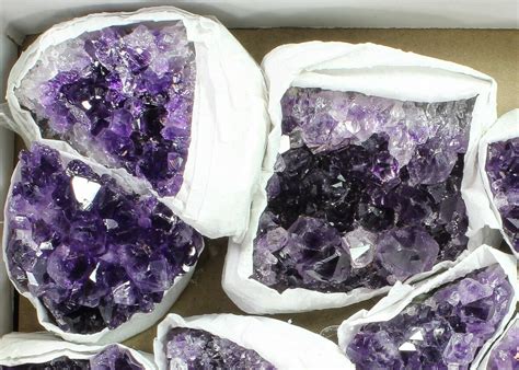 Lot Uruguay Amethyst Clusters Grade B 13 Pieces 90136 For Sale