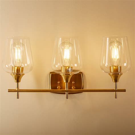 3 Light Aged Brass Bathroom Vanity Light Bed Bath And Beyond 33857858